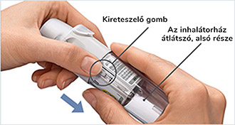 Az inhalátorház átlátszó, alsó részének levétele