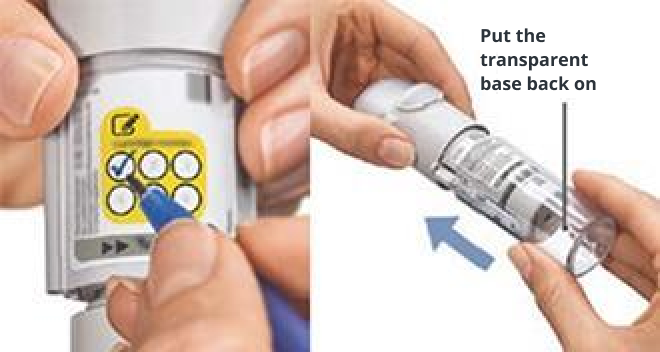 Mark the number of used cartridges